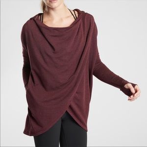 Athleta Purple Purana Wrap Sweatshirt